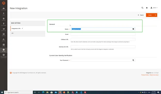 Magento integration, step 2