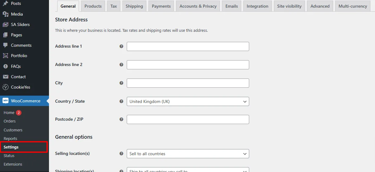 WooCommerce integration, step 1